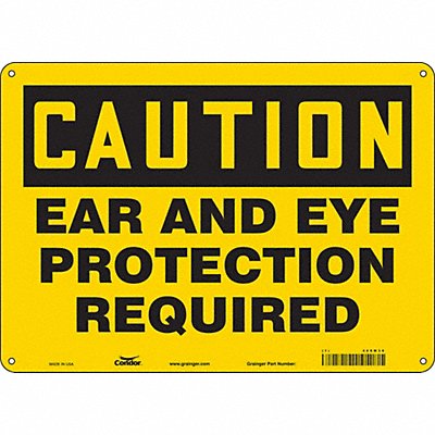 CONDOR 468M38 Safety Sign 10 in x 14 in Aluminum