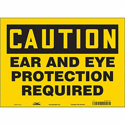 CONDOR 468M43 Safety Sign 10 inx14 in Vinyl