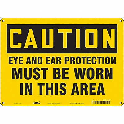 CONDOR 468M52 Safety Sign 10 in x 14 in Aluminum