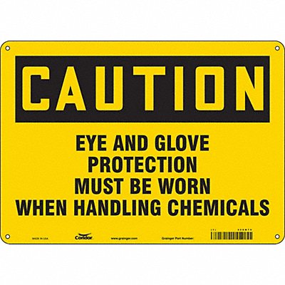 CONDOR 468M79 Safety Sign 10 in x 14 in Aluminum