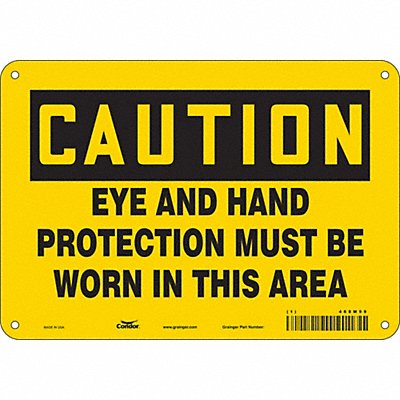 CONDOR 468M99 Safety Sign 7 inx10 in Polyethylene