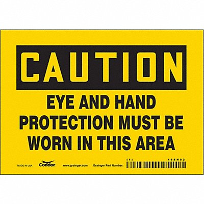 CONDOR 468N02 Safety Sign 5 inx7 in Vinyl