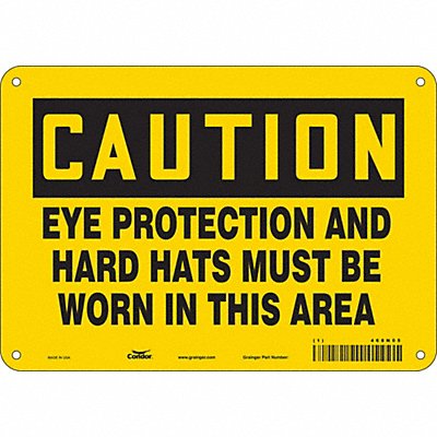 CONDOR 468N05 Safety Sign 7 in x 10 in Aluminum