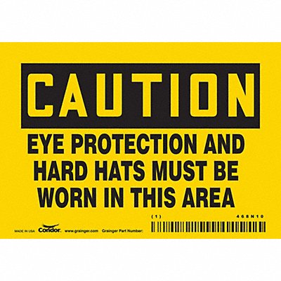 CONDOR 468N10 Safety Sign 3.5in x 5in Vinyl