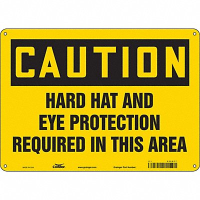 CONDOR 468N17 Safety Sign 10 in x 14 in Polyethylene