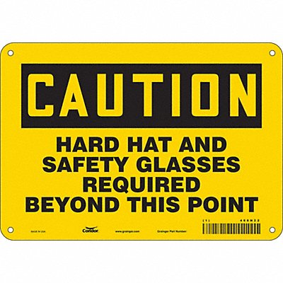 CONDOR 468N22 K0456 Safety Sign 7 in x 10 in Aluminum