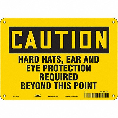 CONDOR 468N44 Safety Sign 7 in x 10 in Aluminum