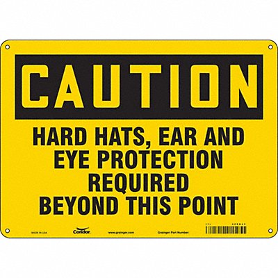 CONDOR 468N45 Safety Sign 10 inx14 in Aluminum
