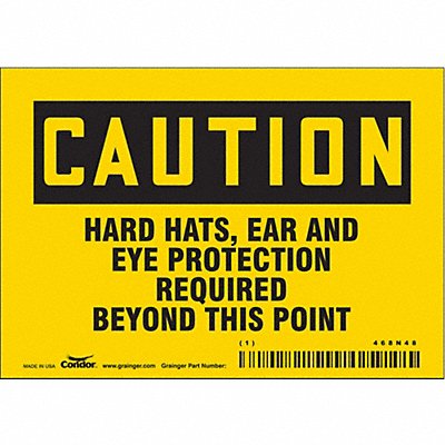 CONDOR 468N48 Safety Sign 3.5in x 5in Vinyl