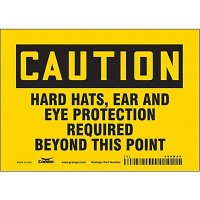 CONDOR 468N49 Safety Sign 5 in x 7 in Vinyl