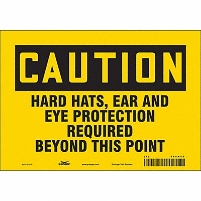 CONDOR 468N50 Safety Sign 7 inx10 in Vinyl