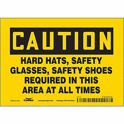 CONDOR 468N68 Safety Sign 5 inx7 in Vinyl
