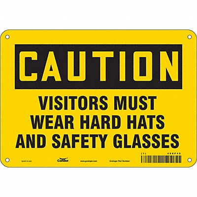 CONDOR 468P49 Safety Sign 7 in x 10 in Aluminum