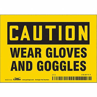 CONDOR 468P77 Safety Sign 3.5in x 5in Vinyl