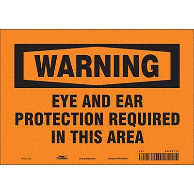 CONDOR 468T15 Safety Sign 7 in x 10 in Vinyl