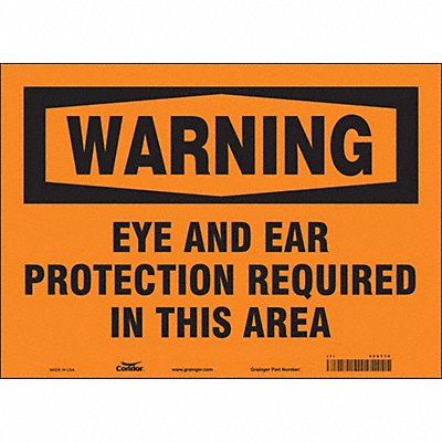 CONDOR 468T16 Safety Sign 10 in x 14 in Vinyl