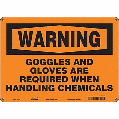 CONDOR 468T18 Safety Sign 10 in x 14 in Aluminum
