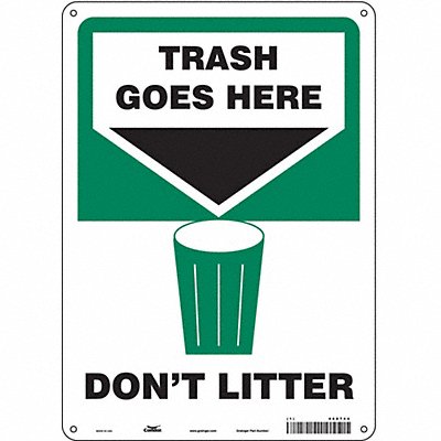 CONDOR 468T44 Safety Sign 14 in x 10 in Aluminum