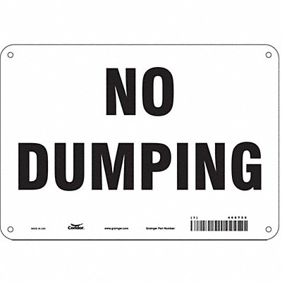 CONDOR 468T55 Safety Sign 7 in x 10 in Aluminum