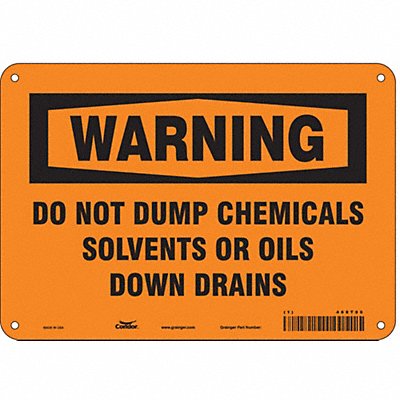 CONDOR 468T80 Safety Sign 7 in x 10 in Aluminum
