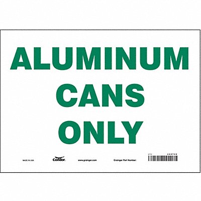 CONDOR 468T98 K0970 Safety Sign 10 in x 14 in Vinyl
