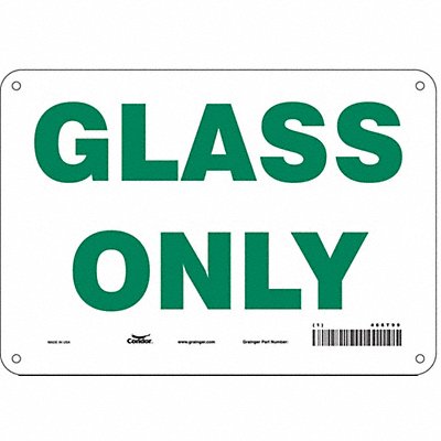 CONDOR 468T99 Safety Sign 7 in x 10 in Aluminum