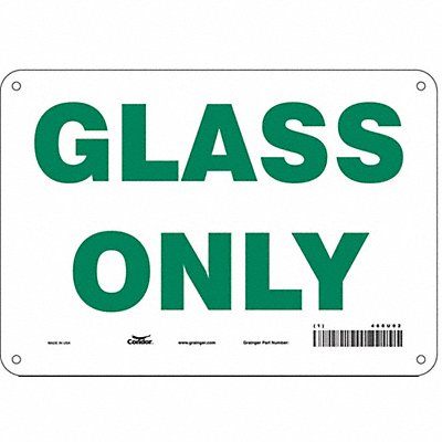CONDOR 468U02 Safety Sign 7 in x 10 in Polyethylene