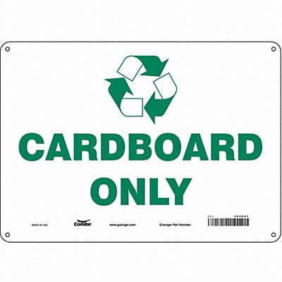 CONDOR 468U07 K0972 Safety Sign 10 in x 14 in Aluminum