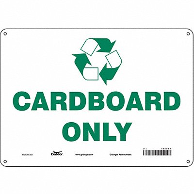 CONDOR 468U09 K0972 Safety Sign 10 in x 14 in Polyethylene