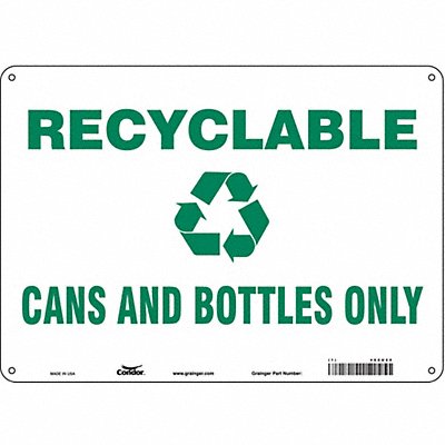 CONDOR 468U20 Safety Sign 10 in x 14 in Aluminum