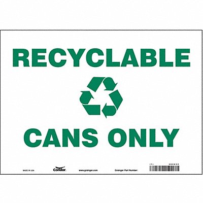 CONDOR 468U32 Safety Sign 10 in x 14 in Vinyl