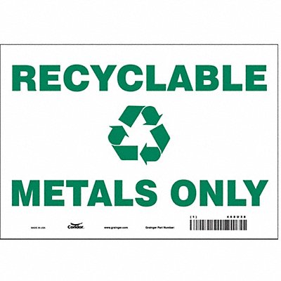 CONDOR 468U38 Safety Sign 7 in x 10 in Vinyl
