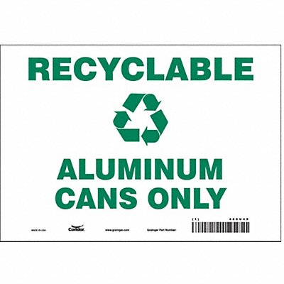 CONDOR 468U45 Safety Sign 7 in x 10 in Vinyl