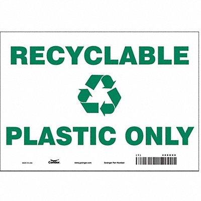 CONDOR 468U60 K0979 Safety Sign 7 in x 10 in Vinyl