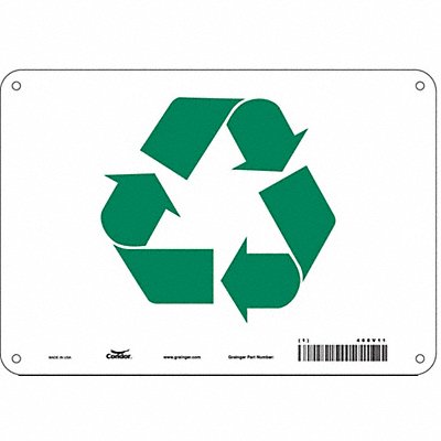 CONDOR 468V11 Safety Sign 7 in x 10 in Aluminum