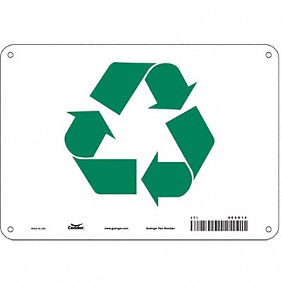 CONDOR 468V14 Safety Sign 7 in x 10 in Polyethylene