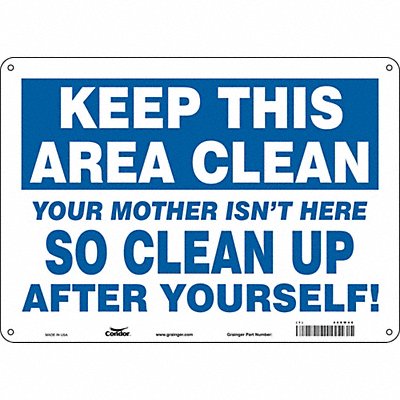 CONDOR 468W46 Safety Sign 10 in x 14 in Aluminum
