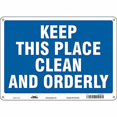 CONDOR 468W64 Safety Sign 10 in x 14 in Aluminum