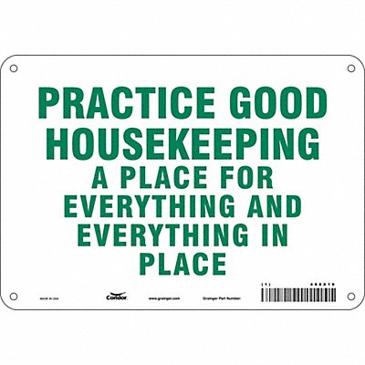 CONDOR 468X19 Safety Sign 7 in x 10 in Aluminum