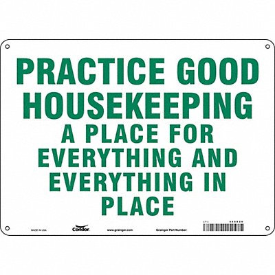 CONDOR 468X20 Safety Sign 10 in x 14 in Aluminum