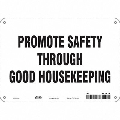 CONDOR 468X26 Safety Sign 7 in x 10 in Aluminum