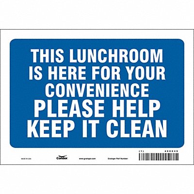 CONDOR 468X49 Safety Sign 7 in x 10 in Vinyl