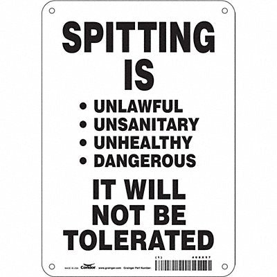 CONDOR 468X57 Safety Sign 10 in x 7 in Aluminum