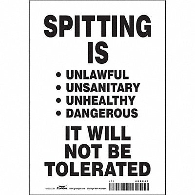 CONDOR 468X61 Safety Sign 10 in x 7 in Vinyl