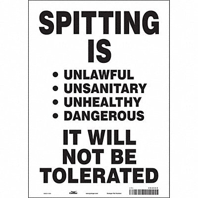 CONDOR 468X62 Safety Sign 14 in x 10 in Vinyl