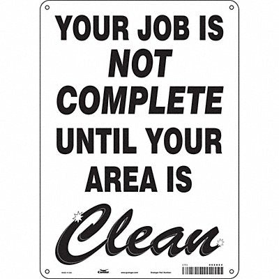 CONDOR 468X64 Safety Sign 14 in x 10 in Aluminum