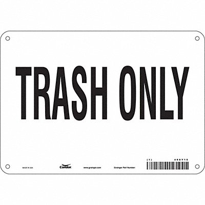 CONDOR 468Y15 Safety Sign 7 in x 10 in Aluminum