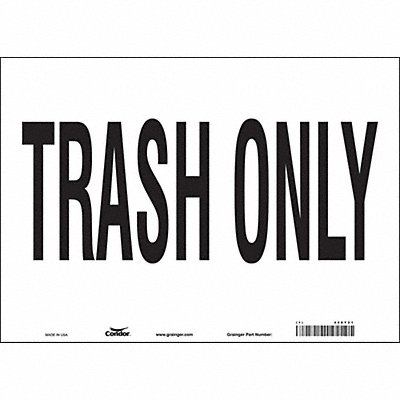 CONDOR 468Y21 Safety Sign 10 in x 14 in Vinyl