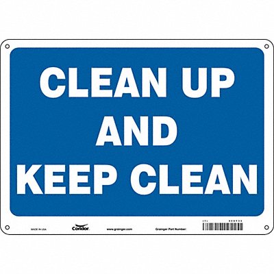 CONDOR 468Y33 Safety Sign 10 in x 14 in Aluminum
