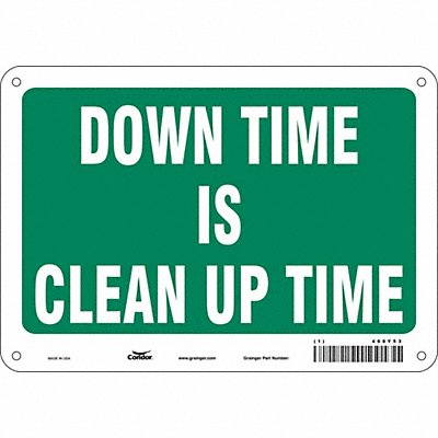 CONDOR 468Y53 Safety Sign 7 in x 10 in Aluminum